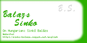 balazs sinko business card